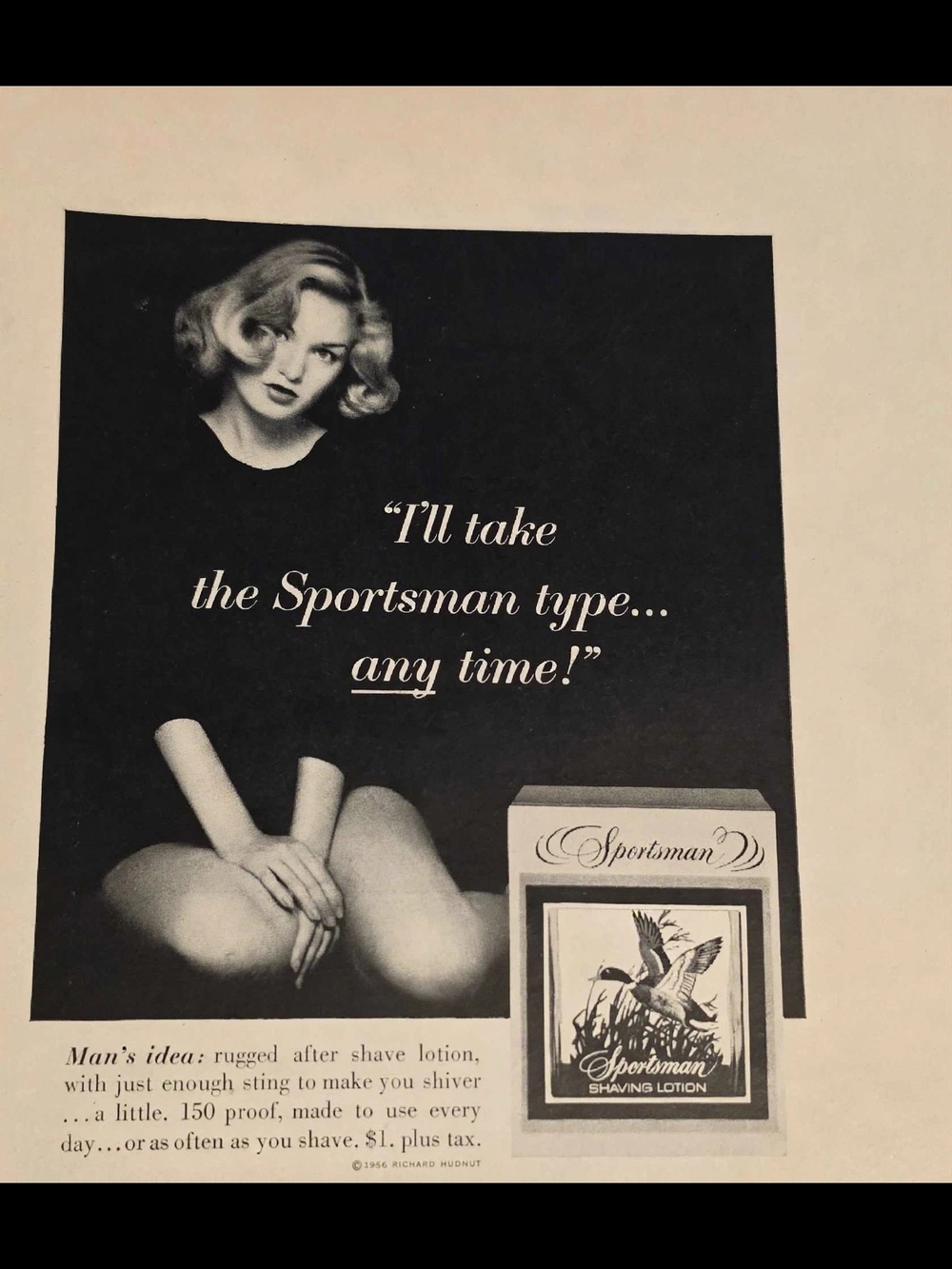 Sportsman Vintage Black & White Wall Art Print